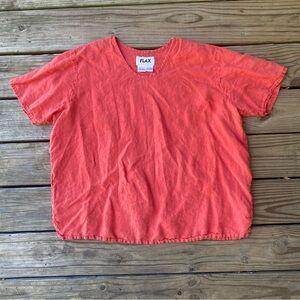 Flax Coral Red Women's Top